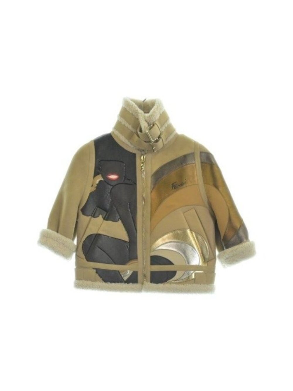 Fendi Jacket Leather Beige